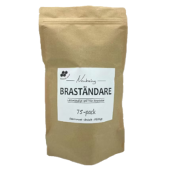 Newbeing braständare 75‑pack av svenskt bivax i brun pappersförpackning, naturliga återvunna tändkuddar för enkel och miljövänlig upptändning av brasa, kamin och grill