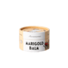 Stängd burk Moominmamma’s Marigold Balm från Gustaf & Linnea med beige Muminmotiv på locket